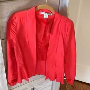 Necessary Objects pink jacket with peplum detail